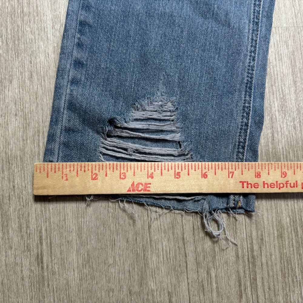 American Rag Cie Womens Jeans Cropped Wide Leg Distressed Size 9 NEW 100% Cotton - Picture 6 of 16